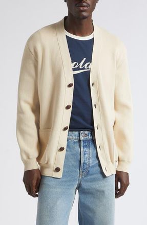 Golden Goose Golden Cotton Blend Cardigan in Travertine at Nordstrom, Size Medium