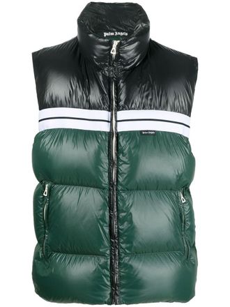 Palm Angels Bodywarmer met colourblocking - Groen