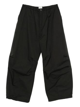 Amomento drawstring trousers - men - Cotton/Nylon - L - Black