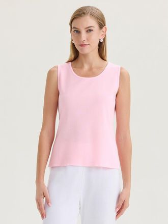 Misook Double Scoop Neck Mylana Knit Tank in Cherry Blossom at Nordstrom, Size Xx-Large