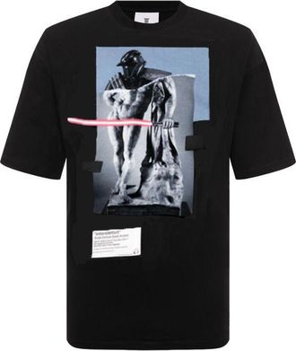 Diego Venturino Mens Graphic Relaxed Fit Tee - Black Cotton - Size X-Large