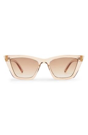 Le Specs Velodrome 54mm Cat Eye Sunglasses in Vanilla at Nordstrom
