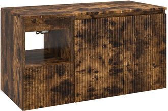 vidaXL Juego De Muebles De Ba&ntilde;o 2 Uds. Roble Ahumado Vidaxl