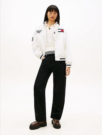 Tommy Hilfiger High Rise Slim Straight Leg Black Jeans