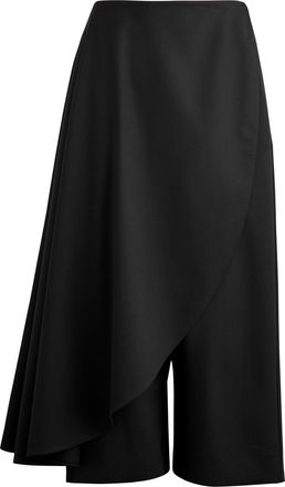 Alaia Asymmetric Layered Stretch-wool Trousers - Black - 40 (UK12 / M)
