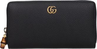 Gucci Damens Geldb&ouml;rse Leder Schwarz