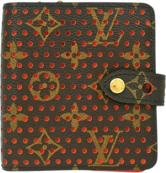 Louis Vuitton Portafoglio Monogram Perfo con zip 2006 - Marrone
