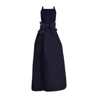 La Petite Robe Di Chiara Boni Harlee Taffeta Bow Gown - Dames - Jurken - Blauw - Maat: XL Taf
