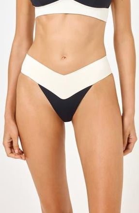 L*Space Quinn Full Bikini Bottoms in Black/cream at Nordstrom Rack, Size X-Large