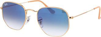 Ray-Ban Unisex Sunglasses Hexagonal Gold Arista Metal