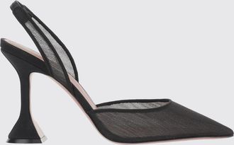 Amina Muaddi Slingback Holli in nylon a rete