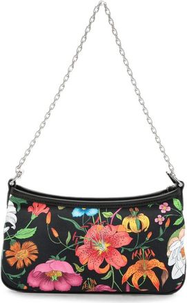 Gucci Small Gossip Floral-print Chain-link Shoulder Bag
