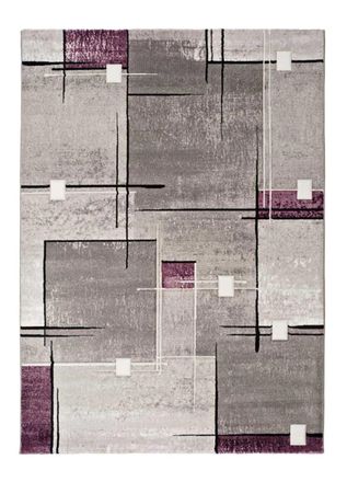 Atticgo Alfombra geom&eacute;trica lila/gris 200x290 cm