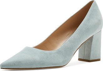 Marc Fisher Zala High Womens Heels Light Blue Suede : 8.5 M, Leather