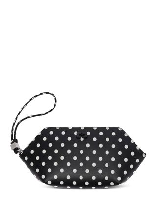 Ganni polka-dot wallet - Black
