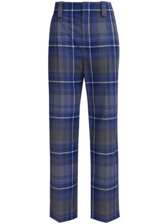Marni check-print tailored trousers - Blue