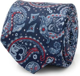 Cufflinks Inc. x Disney Mickey & Friends Paisley Silk Tie in Navy at Nordstrom