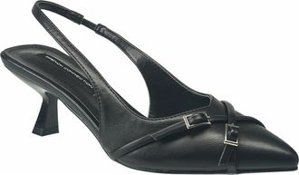 French Connection Buckles Slingback Kitten Heel in Black at Nordstrom, Size 8