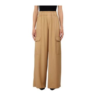 Liu Jo Wide Trousers, female, Beige, Size: XS Pant Tasconi H.w