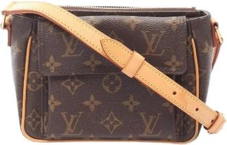Louis Vuitton Pre-owned Vivasite PM Monogram Schoudertas - Dames - Vintage Schoudertas - Bruin - ONE Size - Leer - Vintage