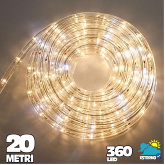 Trade Shop Trade Shop - Tubo Led Luminoso 360 Bianco Caldo 20 Metrios Para Uso Externo + Controler