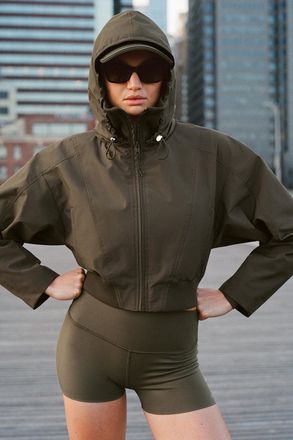 Alo | First Draft Jacket in Olive Tree Green, Size: Small