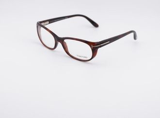 Tom Ford FT5229052 Tortoiseshell Rectangle Eyeglasses - Brown