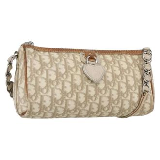 Dior Pre-owned Shoulder Bags, female, Beige, Size: ONE SIZE Pre-owned Vintage Shoulder Bag