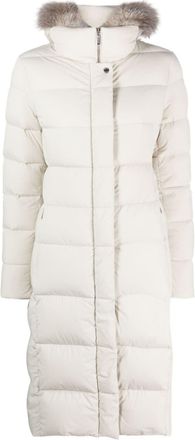 Moorer Zagara Long Down Jacket With Hood And Fur