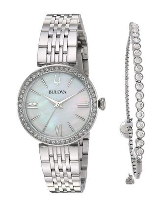Bulova Womens Silver Watch 96X153 Stainless Steel - One Size