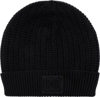 Dolce & Gabbana Wollen muts - Heren - Hoeden - Zwart - ONE Size - Wol - Accessoires
