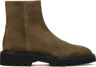 Kazar Suede Zippered Booties - Dames - Enkellaarsjes - Groen - 36 EU - Su&egrave;de - Schoenen