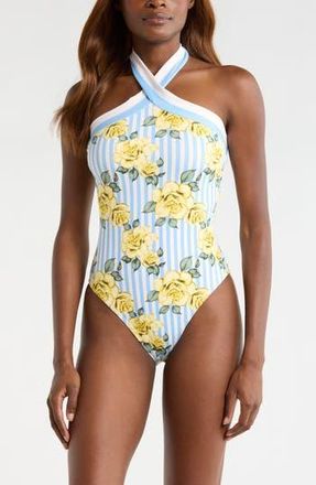 Hutch Halter One-Piece Swimsuit in Yellow Rose at Nordstrom Rack, Size Medium