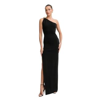 Elisabetta Franchi Red Carpet Knit Gown - Dames - Jurken - Zwart - Maat: S Viscose