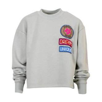 Brand Unique Embossed Logo Sweatshirt - female - Brand Unique - Sweatshirts - Gray - M - Sweatshirts & Hoodies
