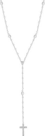 Sphera Milano Cubic Zirconia Rosary Y-Necklace in Silver at Nordstrom Rack