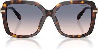 Tiffany & Co. Tortoiseshell 0tf4252b Acetate Oversized Square Sunglasses