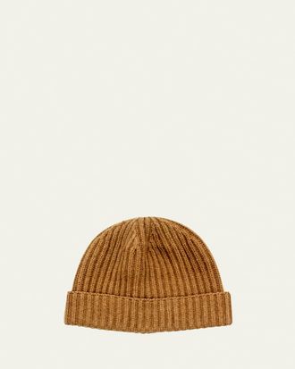 Bergdorf Goodman Mens Rib-Knit Cashmere Beanie Hat