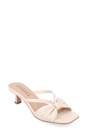 Journee Collection Starling Kitten Heel Sandal in Ivory at Nordstrom Rack, Size 7.5