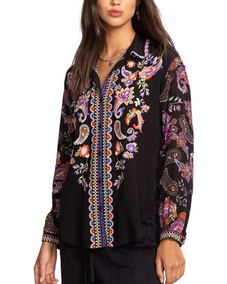 Johnny Was Mills Silk Shirt