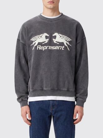 Represent Felpa a girocollo in cotone con logo