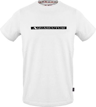 Aquascutum Heren Box Logo T-shirt (Wit)