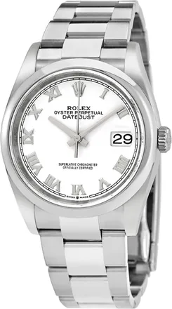 Rolex Datejust 36 Automatic White Dial Mens Oyster Watch 126200WRO