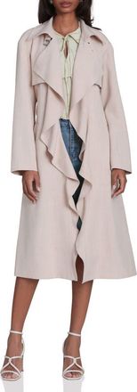 Avec Les Filles Cascade Drape Trench Coat in Flax at Nordstrom, Size X-Small