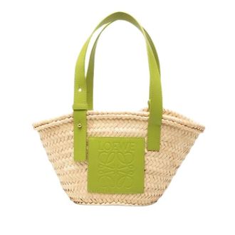 Loewe Pre-owned Raffia Tote Bag - Dames - Vintage Shopper - Groen - ONE Size - Leer - Vintage