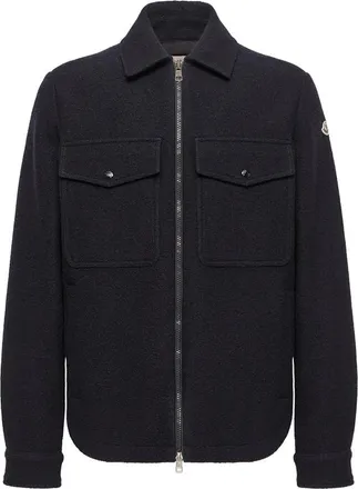 Moncler Zip-up Wool Shirt Jacket