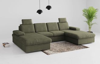 Sit&more Wohnlandschaft »Moreno U-Form, B: 309 cm« mit Armteilverstellung, optional Bettfunktion