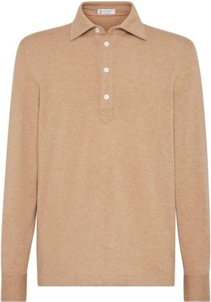 Brunello Cucinelli Neutral Cashmere Polo Shirt - Mens - Cashmere