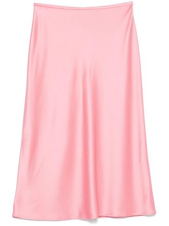 Blumarine Satijnen midi-rok - Roze