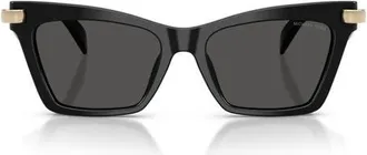 Michael Kors Grand Cayman 54mm Cat Eye Sunglasses in Black/grey Mono at Nordstrom